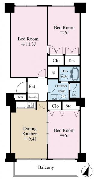 東急ドエルフェニックスの間取り