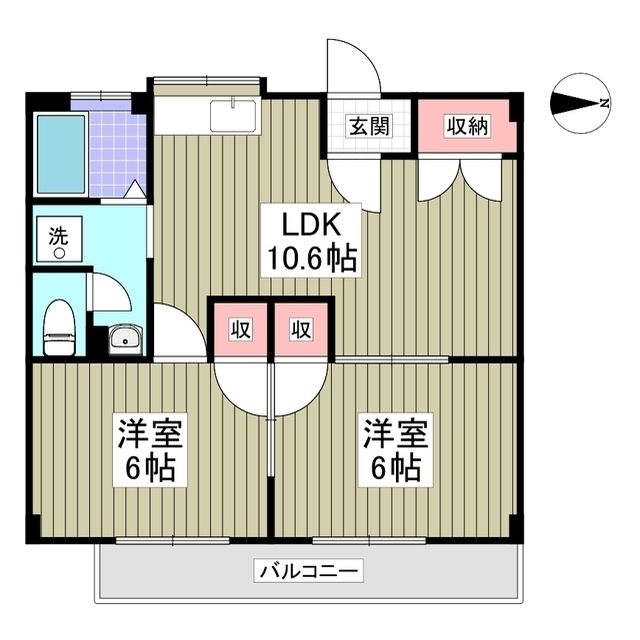 鴻巣市筑波のマンションの間取り