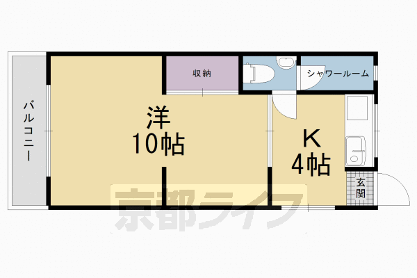 京都市中京区壬生下溝町のマンションの間取り