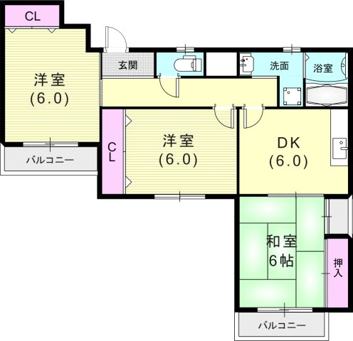 スミティコート中道の間取り