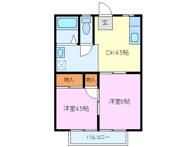 ハイツ宮塚の間取り