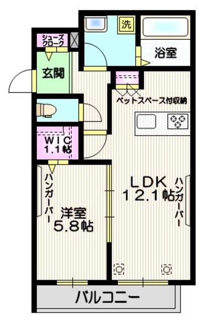 板橋区中台のマンションの間取り