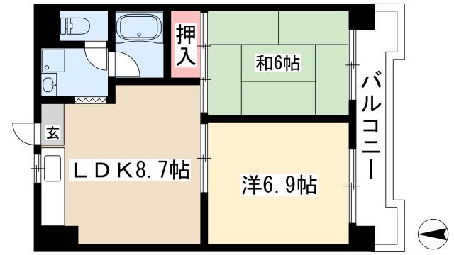 レスカール一番町の間取り