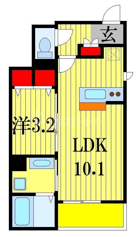 【市川市柏井町のアパートの間取り】