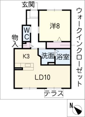 エステート若西の間取り