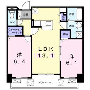 札幌市中央区北二条東のマンションの間取り