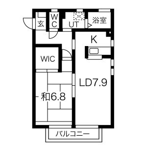 シャンテ中新の間取り