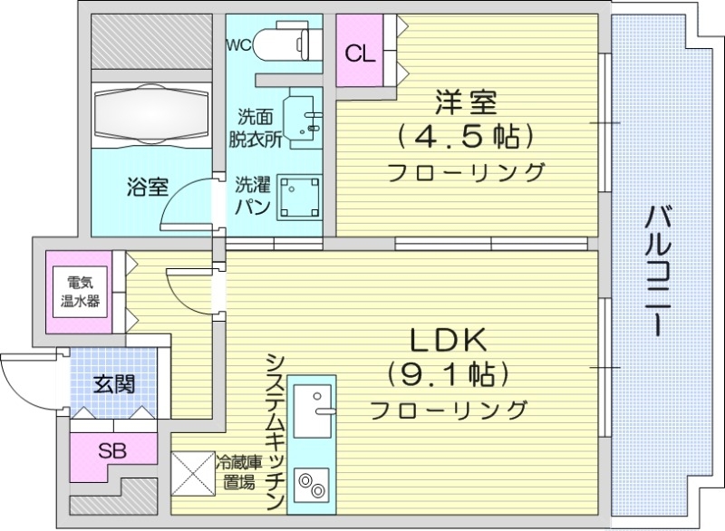 ラフィネタワー札幌南3条の間取り