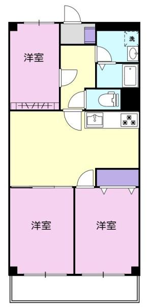 日商岩井草加マンションの間取り