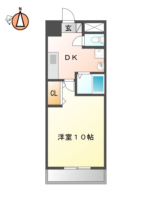 徳島市山城西のマンションの間取り