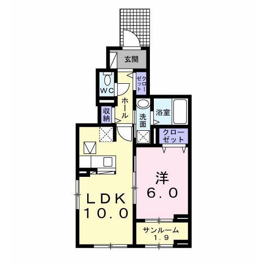 市原市不入斗のアパートの間取り