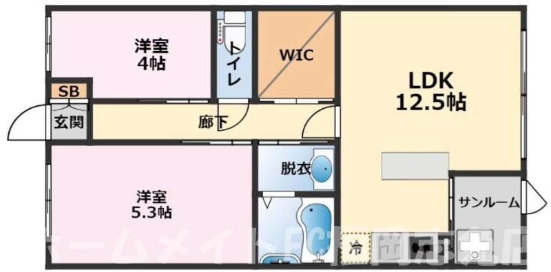 糟屋郡久山町大字久原のアパートの間取り