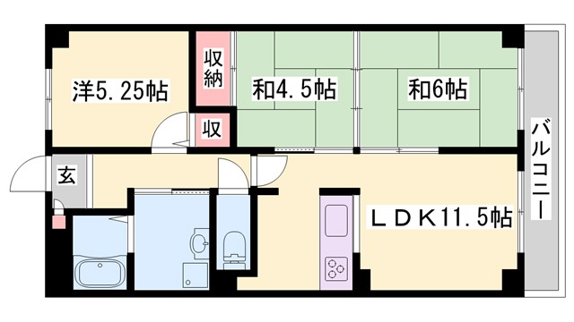 サンライフ歌野橋の間取り