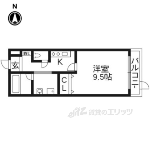 京都市東山区本町７丁目のマンションの間取り