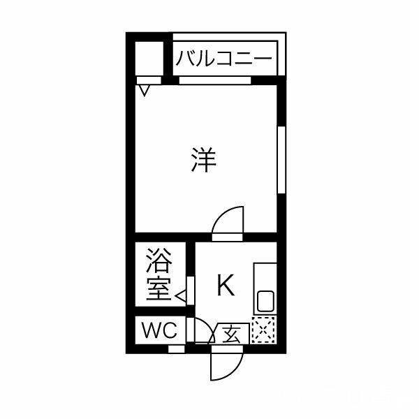 名古屋市瑞穂区下坂町のアパートの間取り