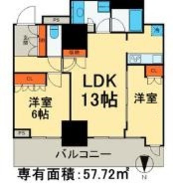 台東区西浅草のマンションの間取り