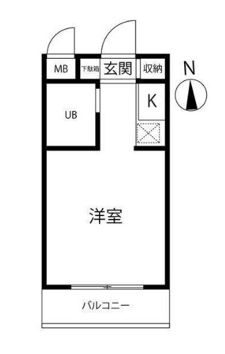 スカイコート元住吉２の間取り