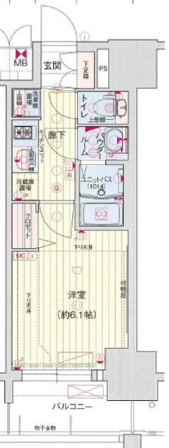 プレサンスＳＡＫＡＥフロントの間取り