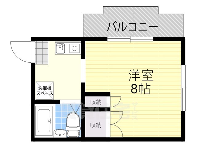 京都市伏見区小栗栖小阪町のマンションの間取り