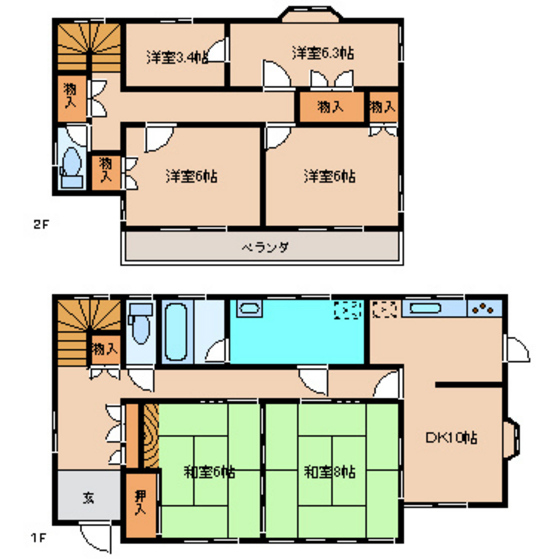 【地子木町貸家の間取り】