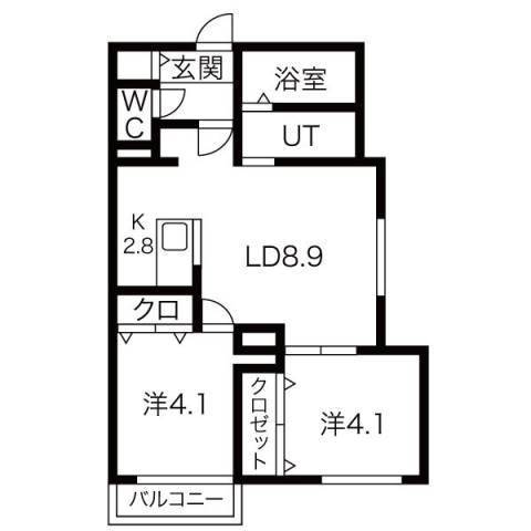 【ブランシャール平岸N1の間取り】