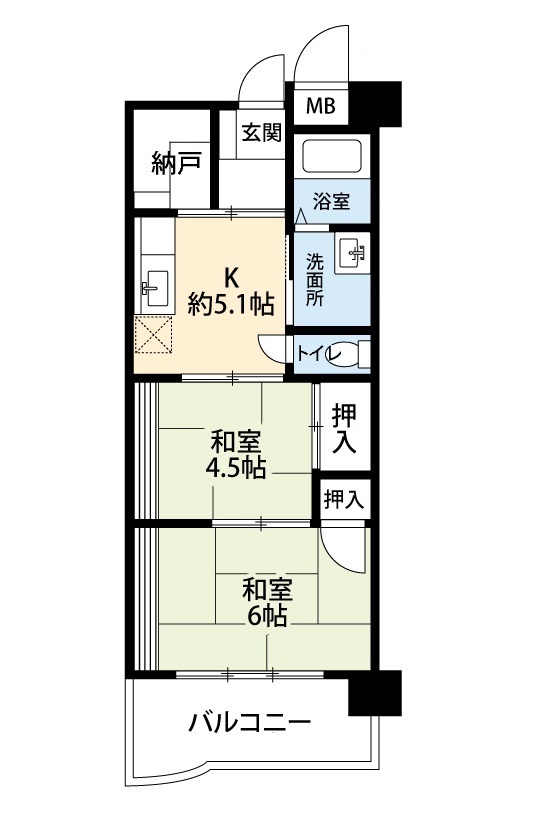 公社賃貸SMALIO 羽衣の間取り