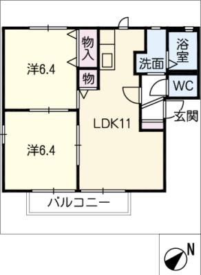 アブニールＢ棟の間取り