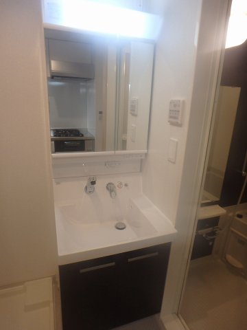 洗面設備　温水シャワー付洗面化粧台