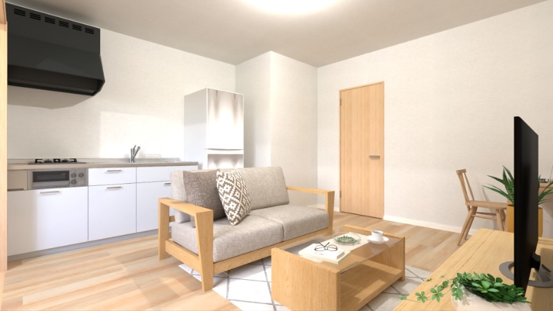 キッチン　３口コンロ付きのシステムキッチン☆（イメージ）