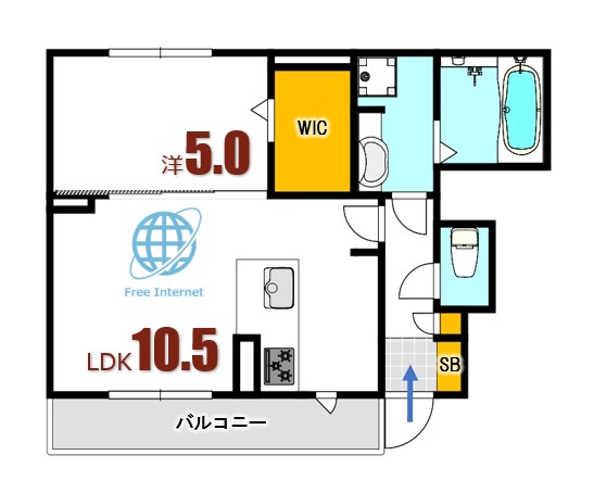 アンジュール宮の町の間取り写真