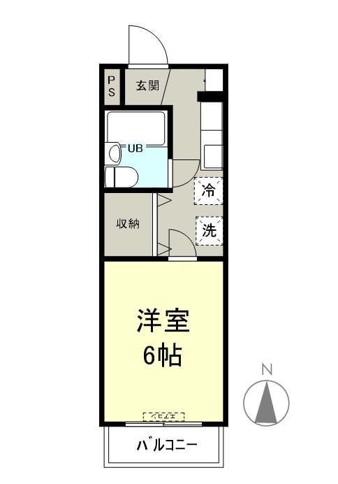 ＪＲ大糸線 北松本駅 徒歩26分 3階建 築37年の間取り写真