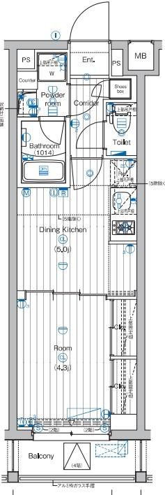 PREMIUM CUBE 新宿中井の間取り写真