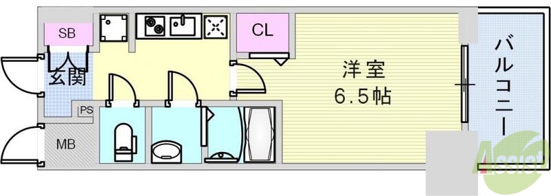 プレサンスTHE神戸の間取り写真