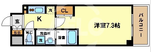 ミュプレ北浜の間取り写真