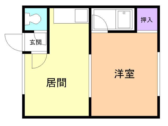 苫小牧市宮前町のアパートの間取り