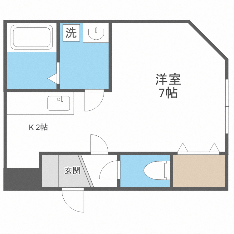 ＮＳＩ発寒駅前の間取り