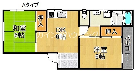 大阪市西成区南津守のマンションの間取り