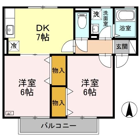 【ハイカムール　Ｂ棟の間取り】