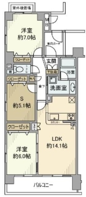 クレッセント中馬込IIの間取り