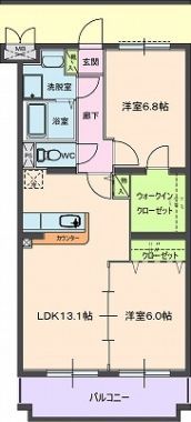 御前崎市池新田のマンションの間取り