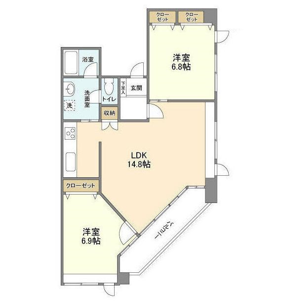 江戸川区南小岩のマンションの間取り