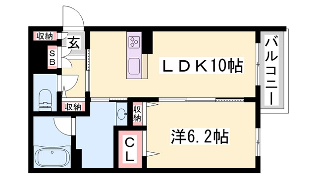 シャーメゾン　サラの間取り