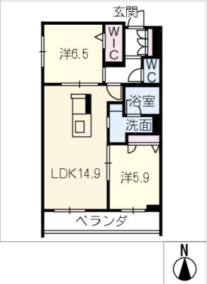 シャーメゾン三里の間取り