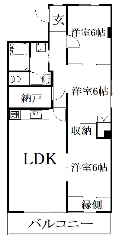 浜松市中央区住吉のマンションの間取り