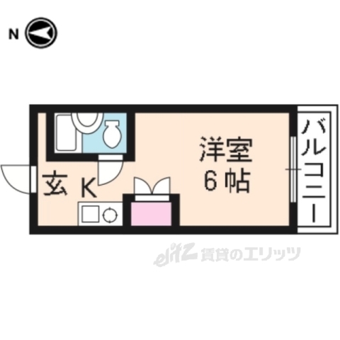 宇治市羽拍子町のマンションの間取り