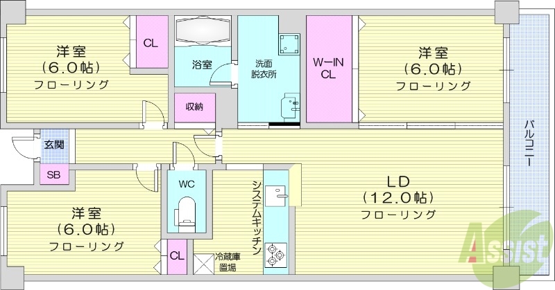 エムズ南6条ビルの間取り