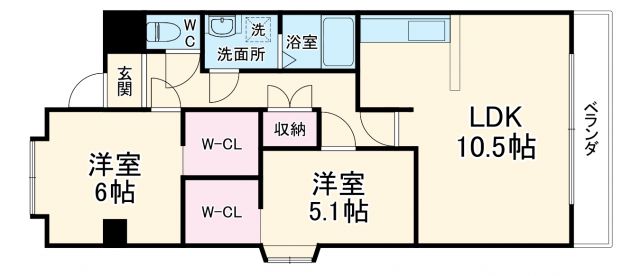 名古屋市守山区喜多山のマンションの間取り