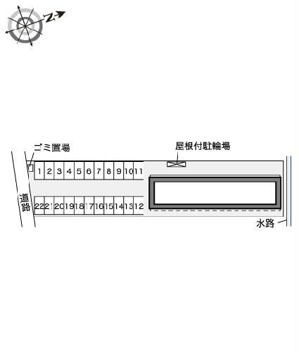 【レオパレスＲＵＲＩＡ１の駐車場】