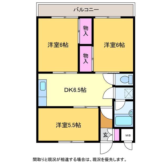 コーポ上山の間取り