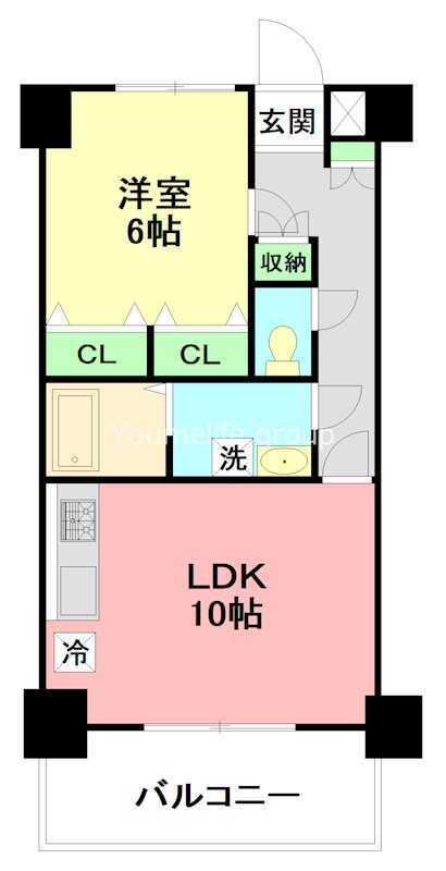 小田原市南町のマンションの間取り